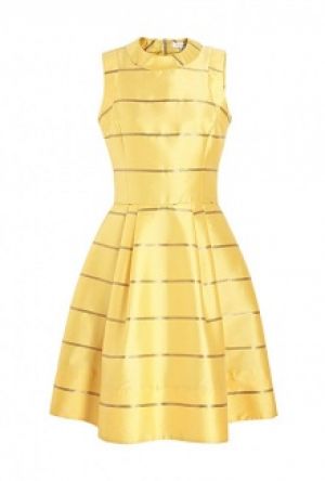 Gold Fifties Stripe Acetate Blend Dress by Suzannah.jpg